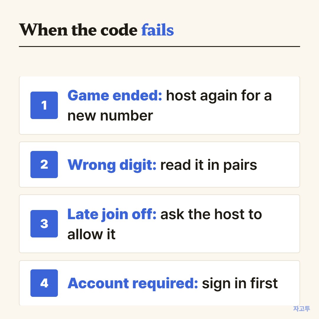 Four reasons a join code fails