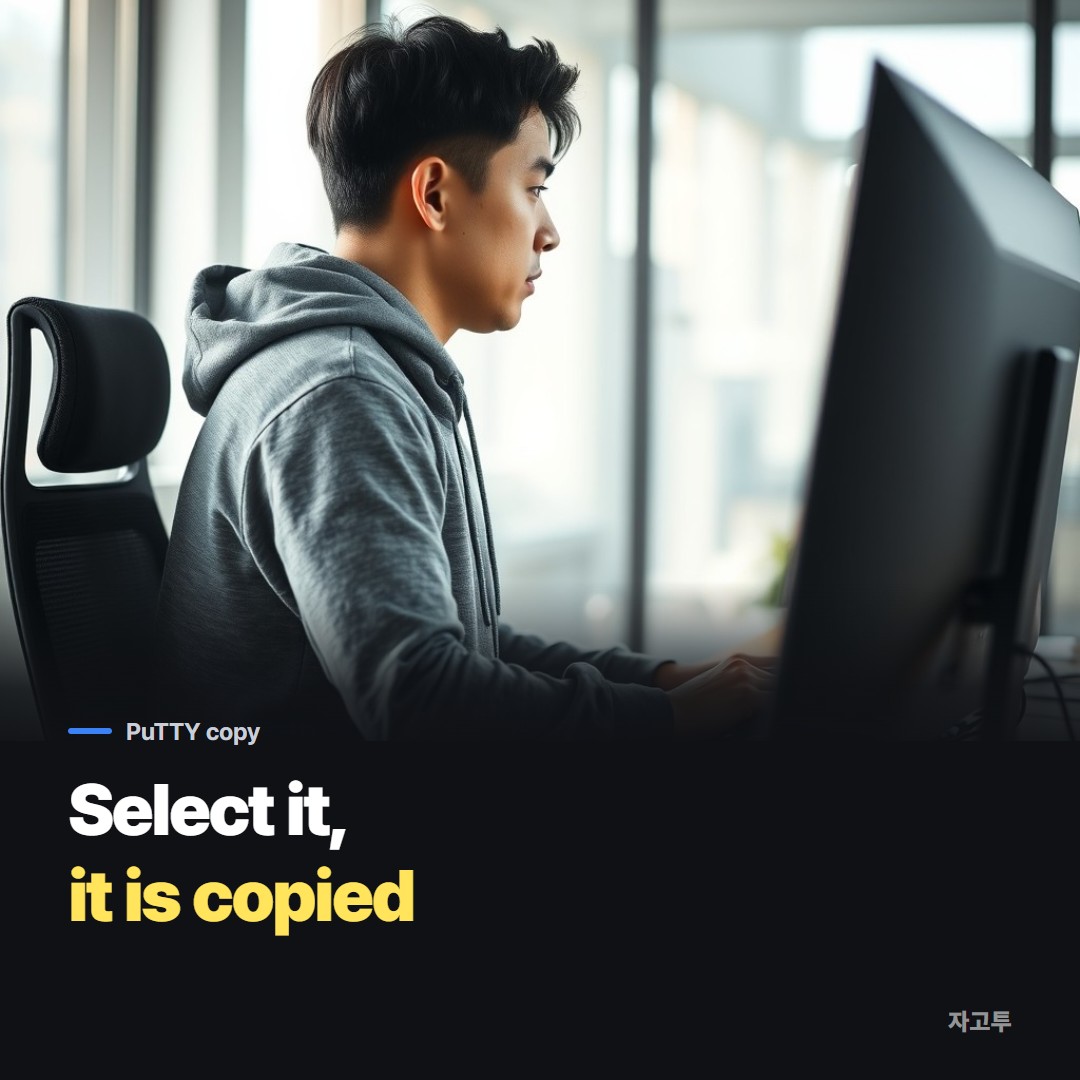 A man at a desk selecting text in a terminal window