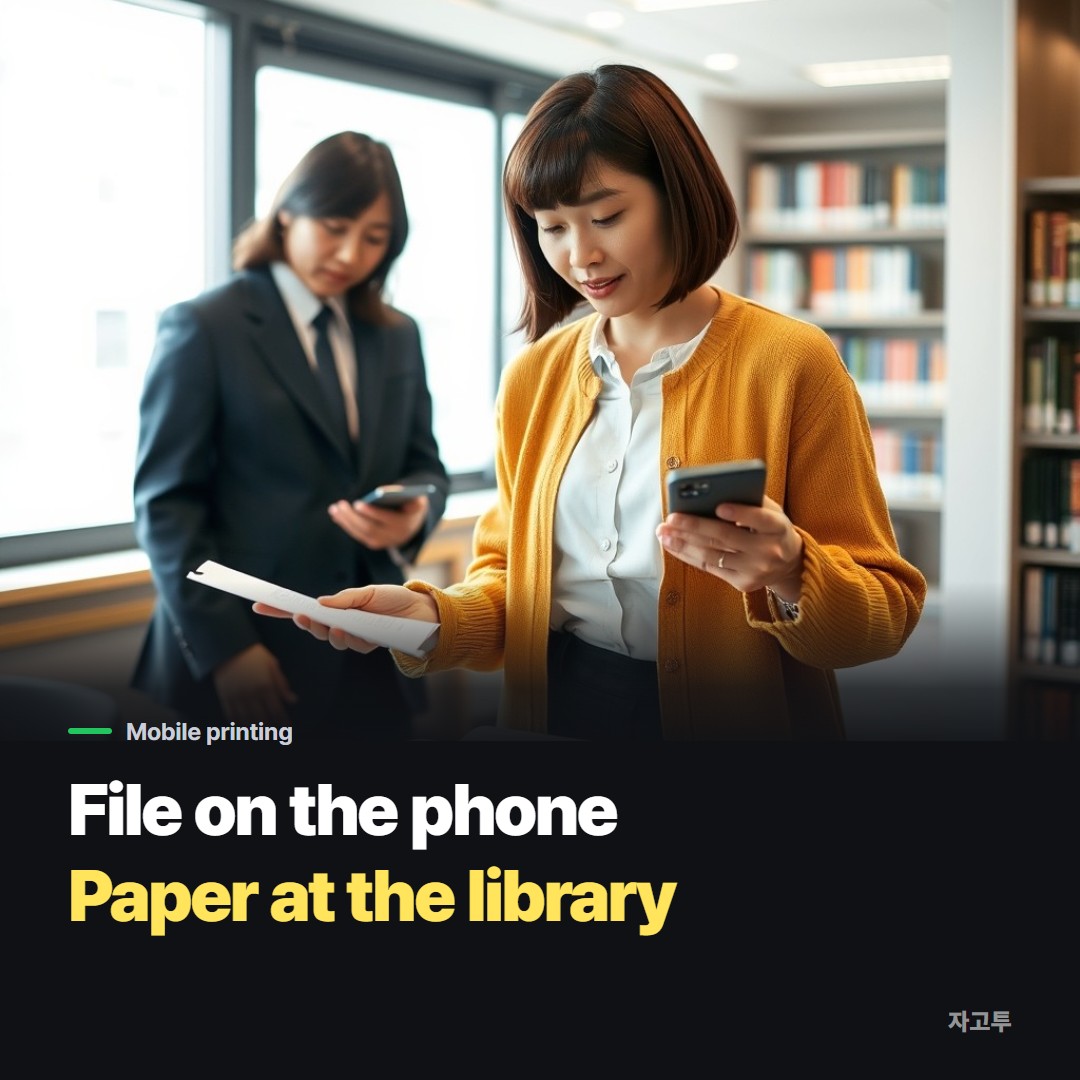 Printing from a phone at the library