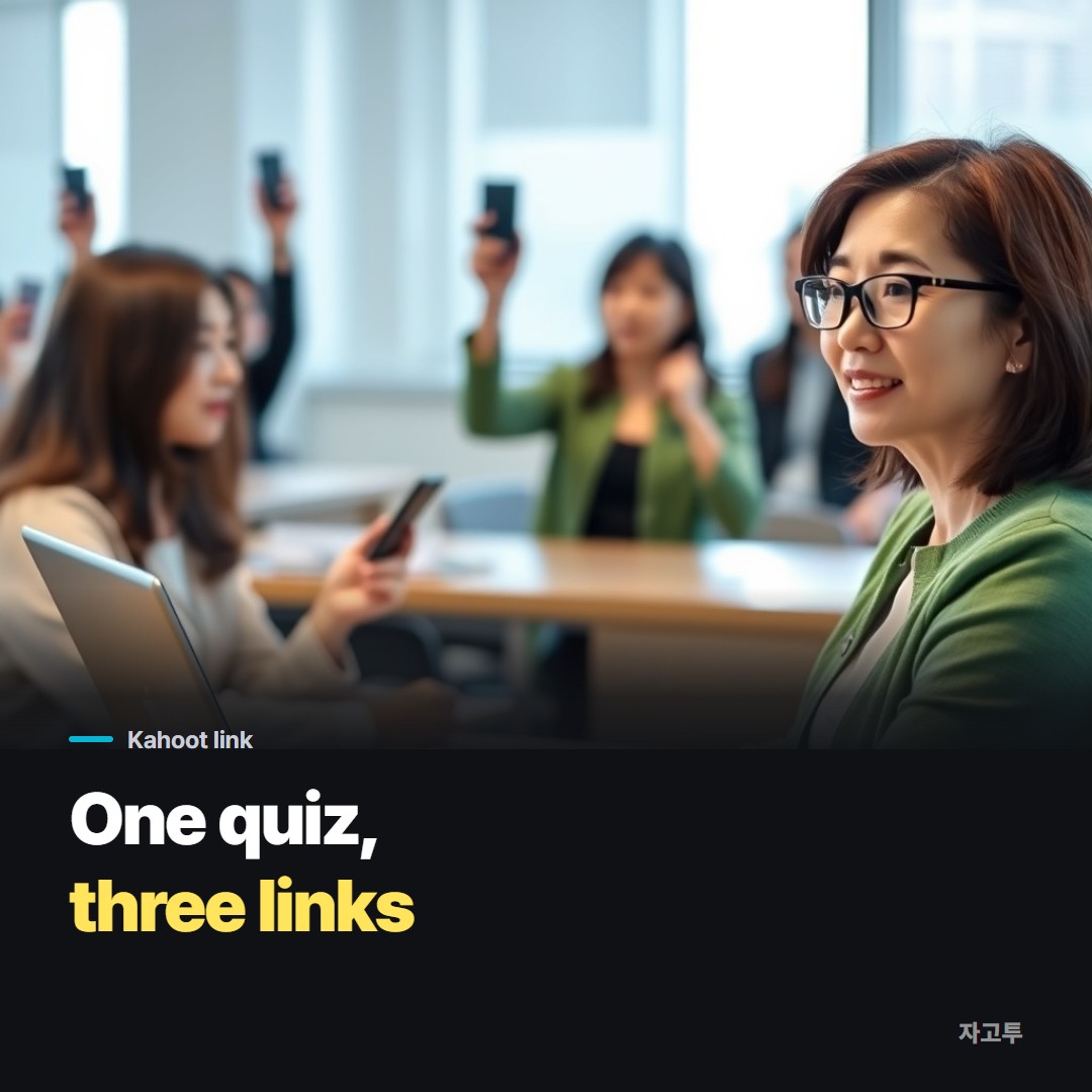 A teacher starting a quiz game on a classroom screen