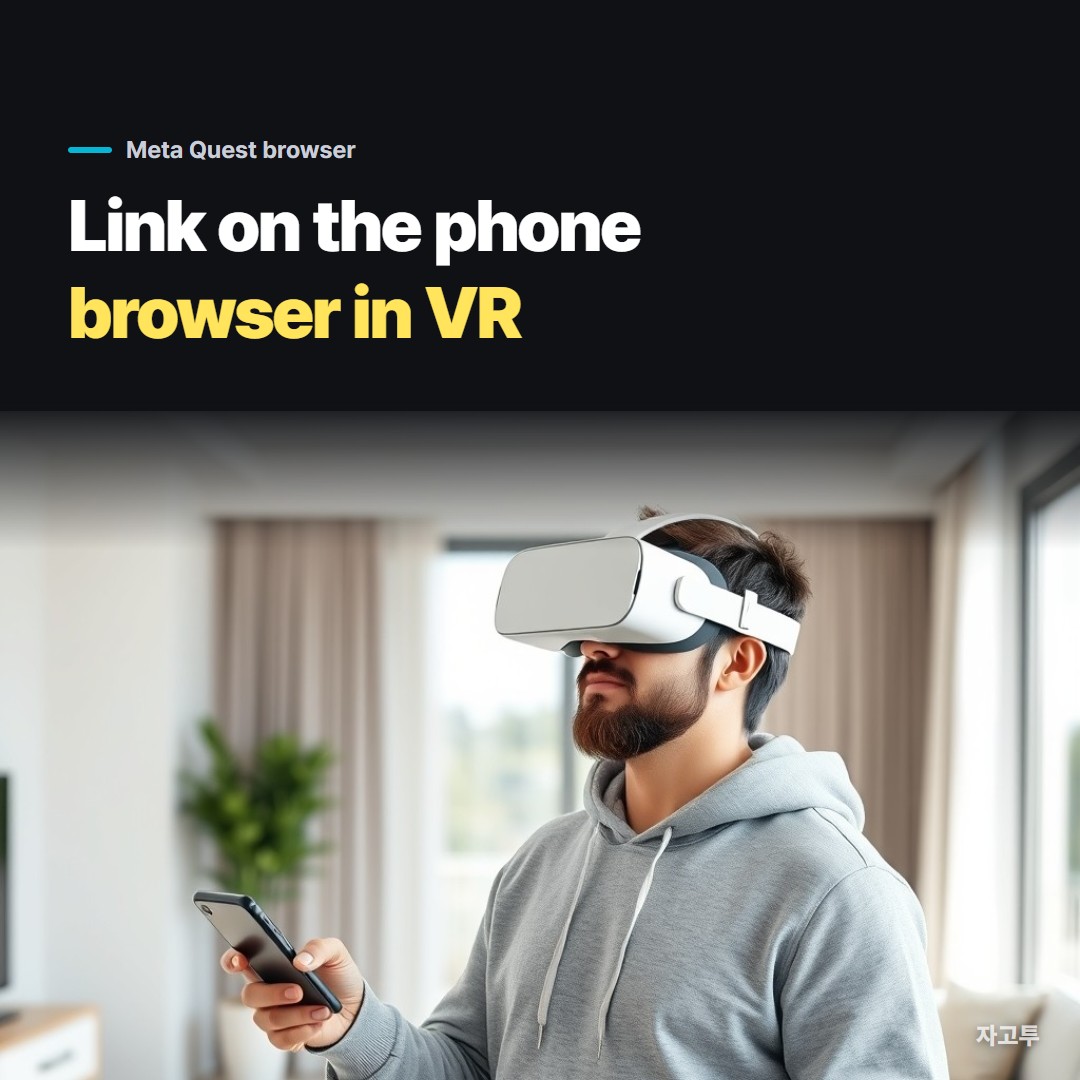 A person wearing a VR headset on a sofa, holding a phone