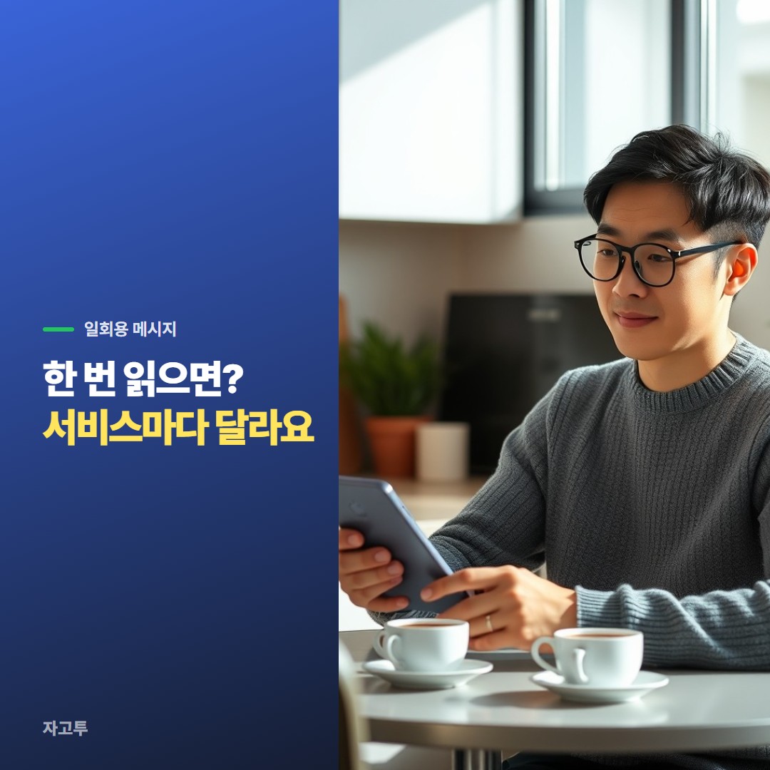 폰 화면의 메시지를 확인하는 사람