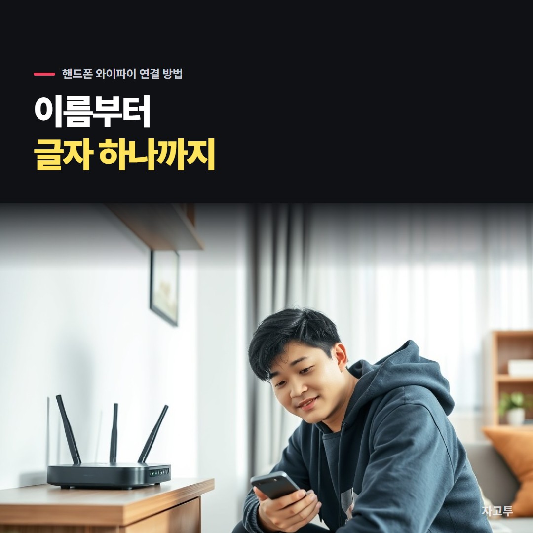 부모님 폰의 와이파이를 대신 연결해 드리는 장면
