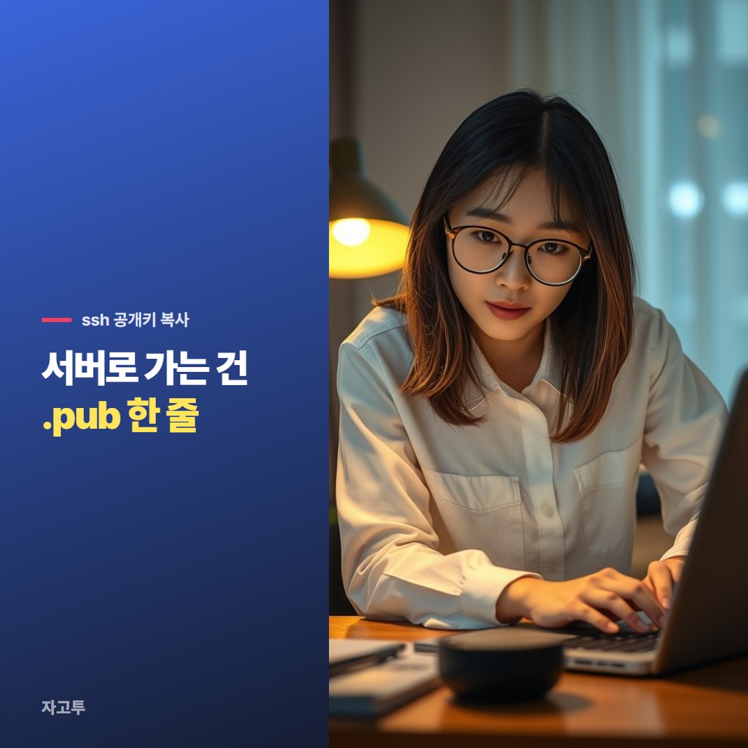 노트북으로 서버에 접속하려는 장면