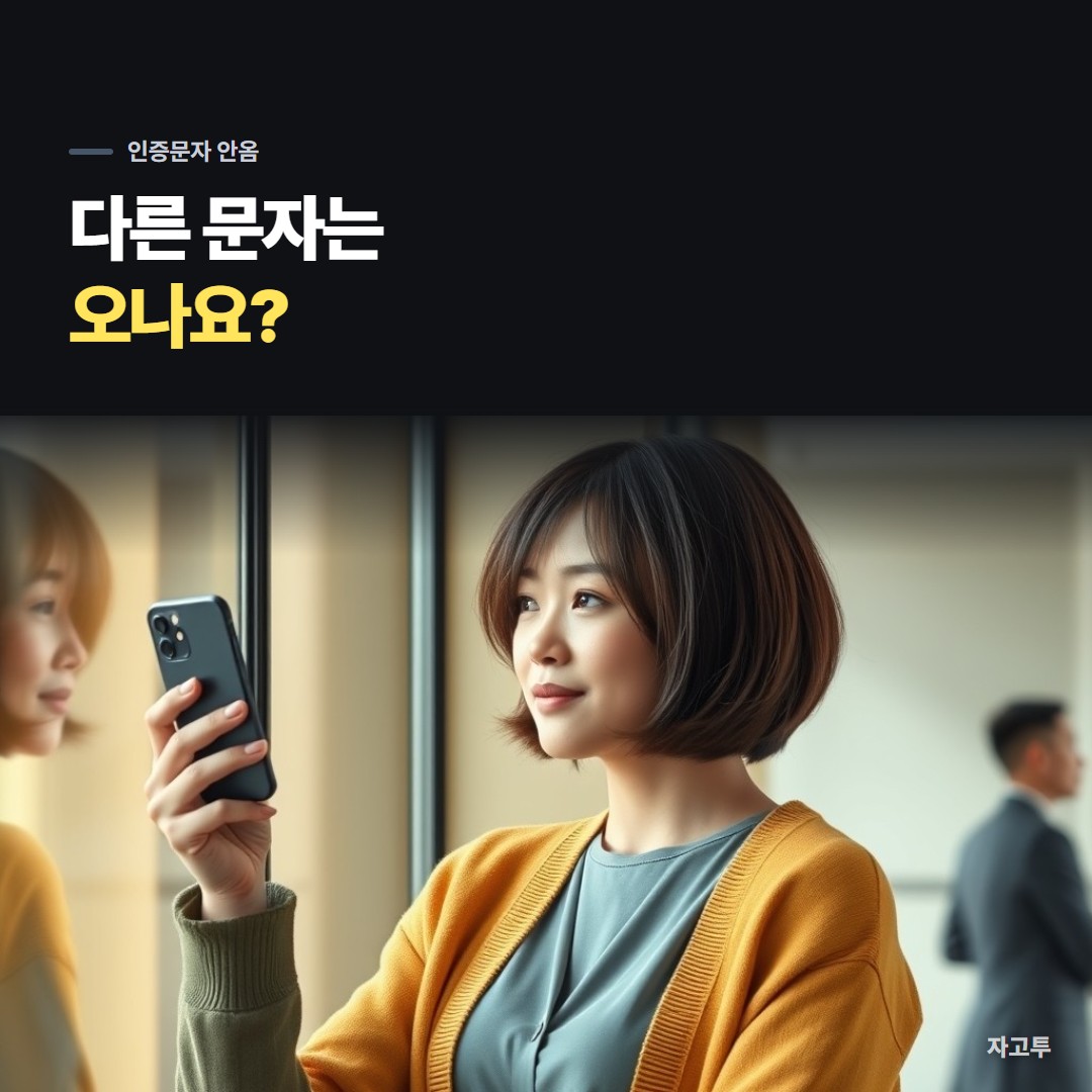 휴대폰을 들고 인증문자를 기다리는 사람